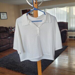 Cropped White T-Shirt